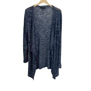 Atmosphere Blue Marled Lightweight Open Cardigan, Size 6/8 Medium